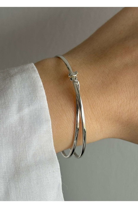 Heliophilia Silver Pulsera de Latón Plateada
